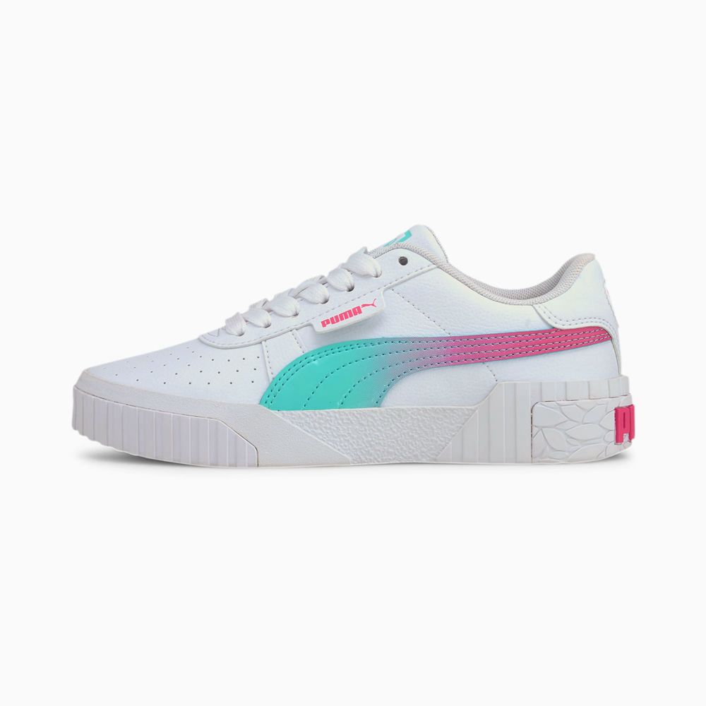 Puma Cali Space Lány Sportcipő - Fehér/Kék ( Hungary - NIYFH8915 )